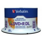 Dvd + r dl verbatim 8x speed 85gb - 1x50 supports