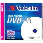 Dvd - r verbatim - 4. 7 go 16x - surface imprimable avec photo - botier cd