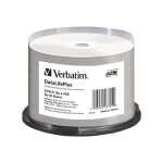 Dvd - r verbatim 43755 - 50 supports - 4. 7 go - 16x - spindle - impression thermique large blanche