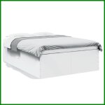 Dxbk cadre de lit blanc 120x190 cm bois dingénierie 3280951 Dxbk cadre de lit blanc 120x190 cm bois dingénierie 3280951