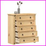 Dxbk commode corona 80x40x89 cm bois massif de pin 4005673