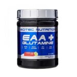 Eaa - scitec nutrition - eaa + glutamine (300g) - saveur cherry lime