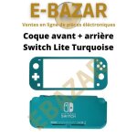 Ebazar coque int�grale switch lite bleu clair avant et arri�re turquoise nintendo switch lite