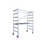 Echafaudage - hailo - expert - aluminium - hauteur max 2m90 - verrouillage automatique