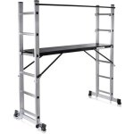 chafaudage multifonction maxcraft - plate - forme mobile aluminium avec roues - gris