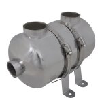 changeur de chaleur pour piscine - vidaxl - 292 x 134 mm - 28 kw - acier inoxydable ss304 - 25 tubes ...
