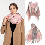 charpe en carreaux charpe dhiver foulard chle douce longue charpe chaude rose
