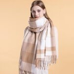 charpe  carreaux imitation laine femmes automne et hiver chaud long chle assorti de couleur 200x65cm ...