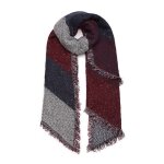 charpe - chale - cachemire imitation - chaud - automne hiver - grand plaid tissu glands foulard - rouge ...