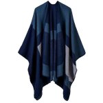 Echarpe chle hiver chaud femme foulard chic poncho - zewow - bleu - 130 * 150 cm - 50% acrylique 50% ...