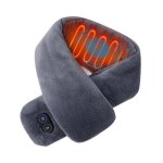 charpe chauffante usb massage intelligent douce lavable 3 niveaux de temprature gris pour hommes et ...