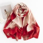 �charpe femme - insfity - simili laine - chaude - 60 x 190 cm - rouge