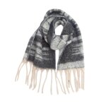 �charpe femme - insfity - simili laine - imprim� bicolore - 40 x 185 cm - hiver chaud