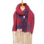 Echarpe femme - insfity - simili laine - rouge - 40 x 180 cm - hiver chaude