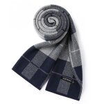 Echarpe homme hiver - m18c1 - cachemire - bleu marine - 180cm - classique Echarpe homme hiver - m18c1 - cachemire - bleu marine - 180cm - classique