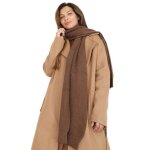 charpe en maille ctele paisse et ajoure. pour femme - foulards charpes - la modeuse