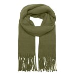 �charpe oversize - only - kaki - maxi franges - casual - automne / hiver