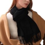 charpe unisexescharpe femme et homme chaude dhiver couleur unieecharpe femme  franges taille 200 x ...