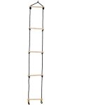 �chelle en bois - tp toys - corde noire - h 190 - 250 cm
