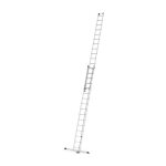 Echelle coulissante � corde 2 plans 2x16 �chelons 79m / 87m en aluminium hailo profistep duo