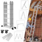 chelle pliante multifonction 6 en 1 aluminium 5. 5m - suusolny - 4x5 marches - lgre et robuste