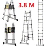 Echelle télescopique monitech - 3. 8m aluminium - portable multifonctions en131 norme bricolage Echelle télescopique monitech - 3. 8m aluminium - portable multifonctions en131 norme bricolage