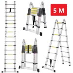 chelle tlescopique pliable multifonction en aluminium xmtech - charge maximale 150 kg - 16 chelons ...