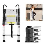 chelle tlescopique xmtech 4. 4m - charge maximale 150 kg - 15 chelons - argent