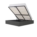 Eclipse lit coffre adulte - tissu gris foncé - sommier inclus - l 140 x l 190 cm Eclipse lit coffre adulte - tissu gris foncé - sommier inclus - l 140 x l 190 cm
