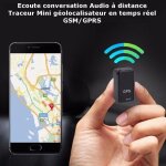 Traceur mini g�olocalisateur - no name - gf07 - gsm / gprs - noir - suivi en temps r�el