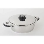 Ecovitam ? sauteuse 55l inox 18 / 10 ? diam�tre 28cm ? tous feux ? thermom�tre int�gr�