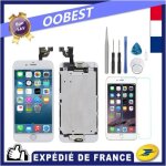 Ecran complet lcd + vitre tactile pour iphone 6 home button + film - blanc Ecran complet lcd + vitre tactile pour iphone 6 home button + film - blanc