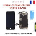 Ecran lcd vitre tactile complet pour iphone 8 blanc