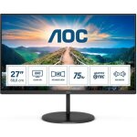 Ecran pc - aoc q27v4ae - 27 qhd - dalle va - 4 ms - 75hz - hdmi / displayport