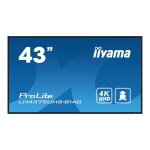 �cran lcd - iiyama - prolite lh4375uhs - b1ag - 43 pouces - 4k - r�tro - �clair� led