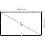 Écran de projection hd 150 pouces 18 trous écran souple blanc pliable portable 16:9 Écran de projection hd 150 pouces 18 trous écran souple blanc pliable portable 16:9