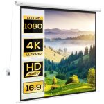 Homcom - �cran de projection - plastique - 195x8x182cm - blanc