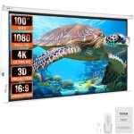 Écran de projection - vevor - 2465 x 80 x 1620 mm16: 9 hd 4k 1080pvcavec télécommande grand angle montage ... Écran de projection - vevor - 2465 x 80 x 1620 mm16: 9 hd 4k 1080pvcavec télécommande grand angle montage ...