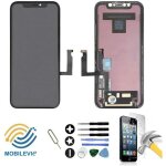 Ecran vitre tactile + lcd retina original assembl� sur chassis pour iphone xr noir + outils + film + ...