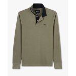 Eden park - polo manches longues - kaki - m - vert clair - polos homme