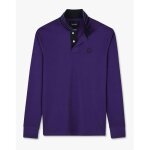 Eden park - polo manches longues - violet - l - violet - polos homme