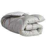 dredon gonflant bicolore blanc - gris terre de nuit 140x150