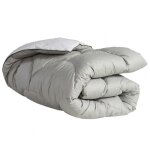 �dredon gonflant bicolore blanc - gris terre de nuit 90x150