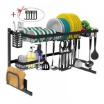 �gouttoir d�vier ohmg - noir - �gouttoir � vaisselle multifonctionnel - 85 cm