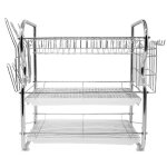 gouttoir  vaisselle en acier inoxydable jeobest - capacit 40kg - porte - baguettes et porte - gobelets ...