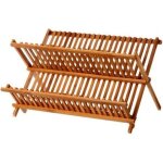 Egouttoir a vaisselle bambou pliable