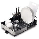 gouttoir  vaisselle - joseph joseph - extend steel - inox - extensible - gris