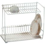 Egouttoir � vaisselle - metaltex lagon - 2 �tages - fils plastifi�s - blanc