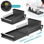 Egouttoir à vaisselle pliable egouttoir vaisselle inox 8 assiettes avec 2 porte - ustensiles organ la ... Egouttoir à vaisselle pliable egouttoir vaisselle inox 8 assiettes avec 2 porte - ustensiles organ la ...
