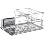 5five - égouttoir acier 2 niveaux avec plateau inox 5five - égouttoir acier 2 niveaux avec plateau inox